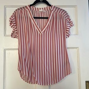 GAP pink & white blouse tshirt